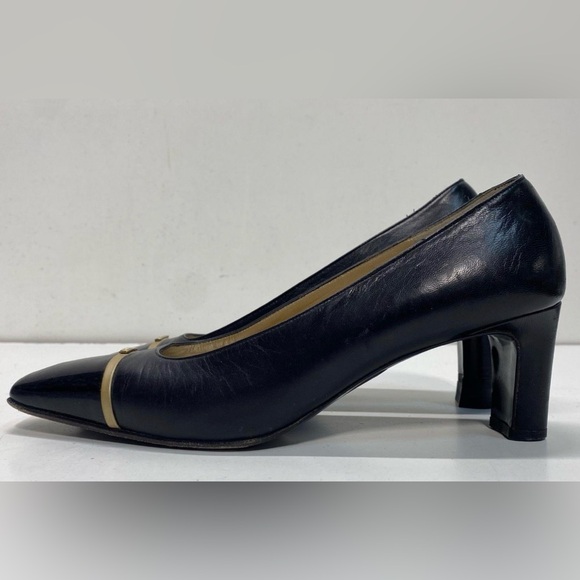 St. John Black and Gold Heels - Picture 6 of 6